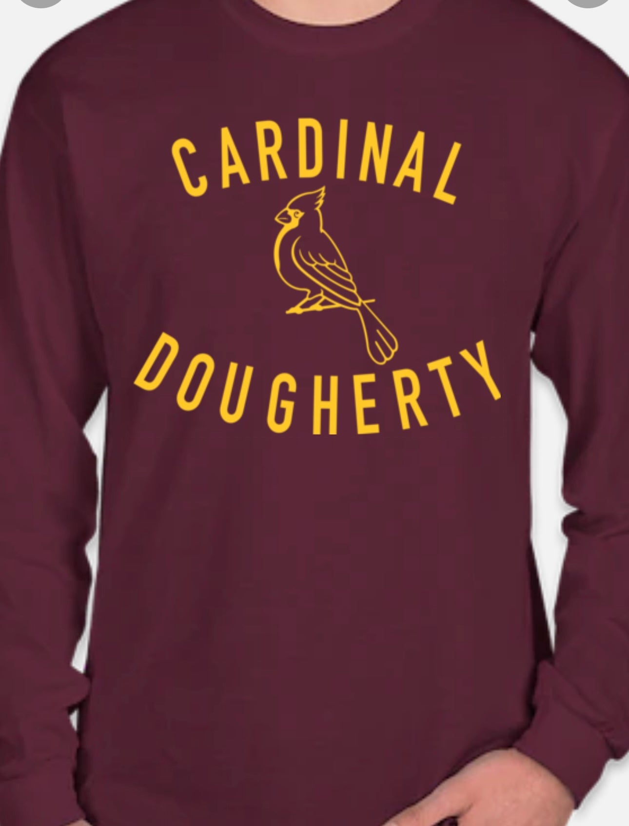 Cd maroon long sleeve tee