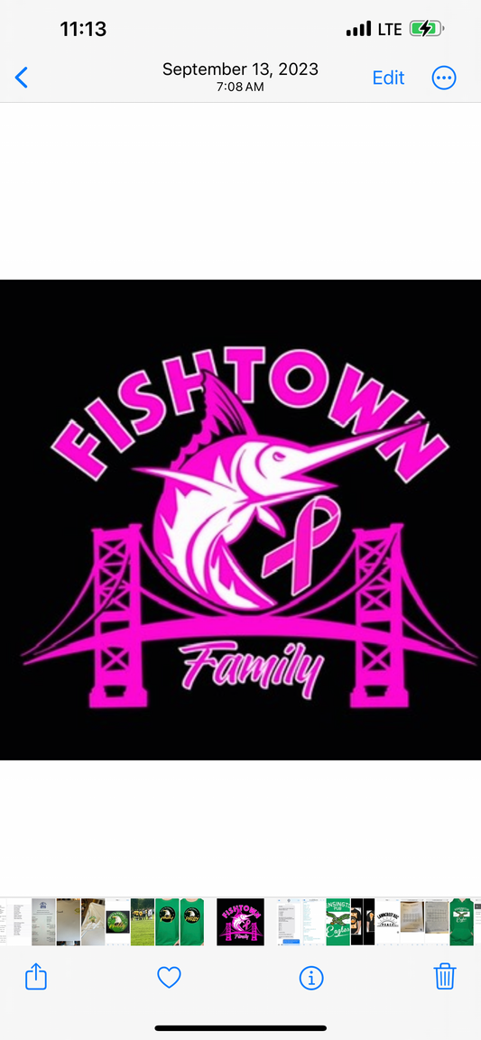 Fishtown AC breast cancer tee