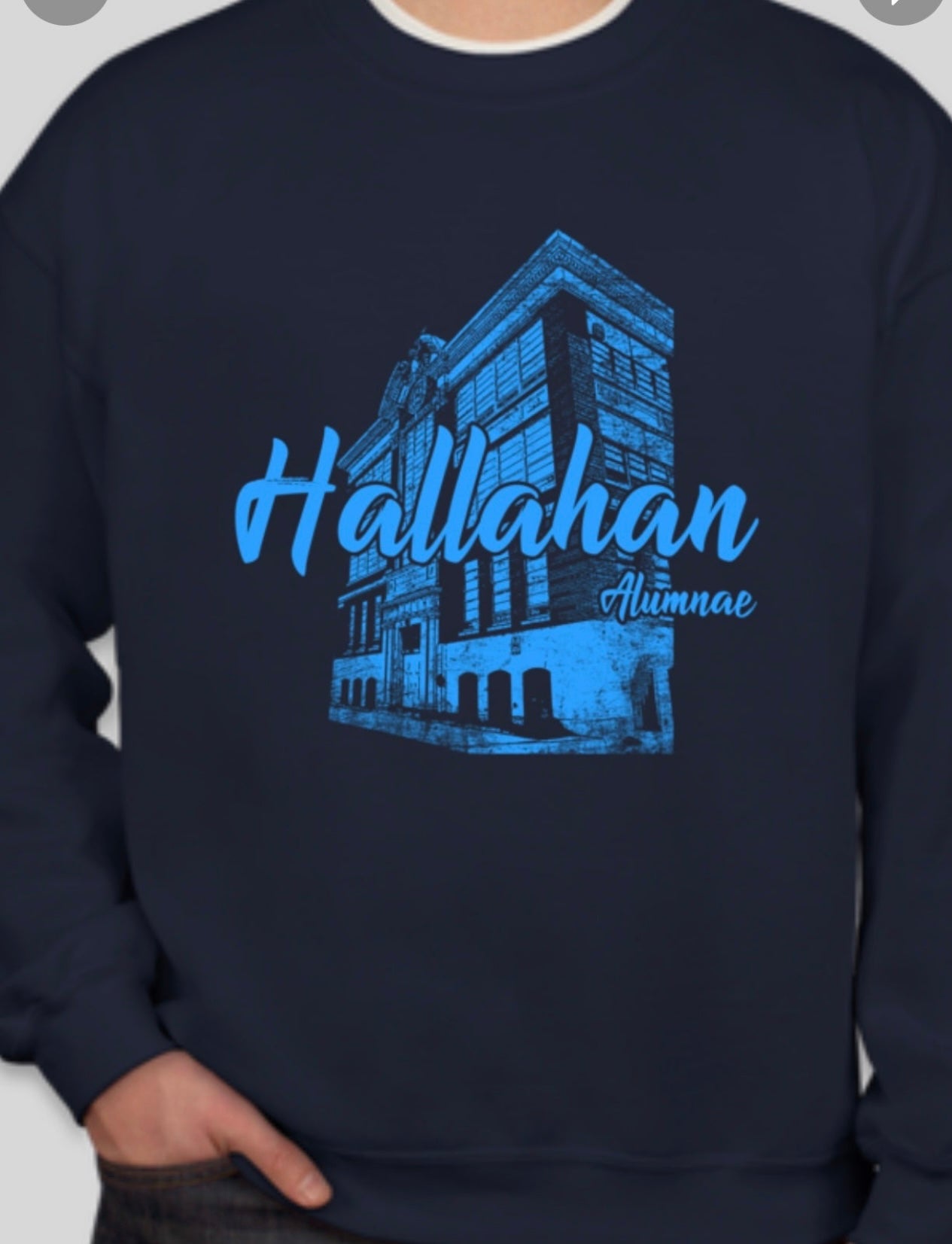 Hallahan alumnae building crew neck