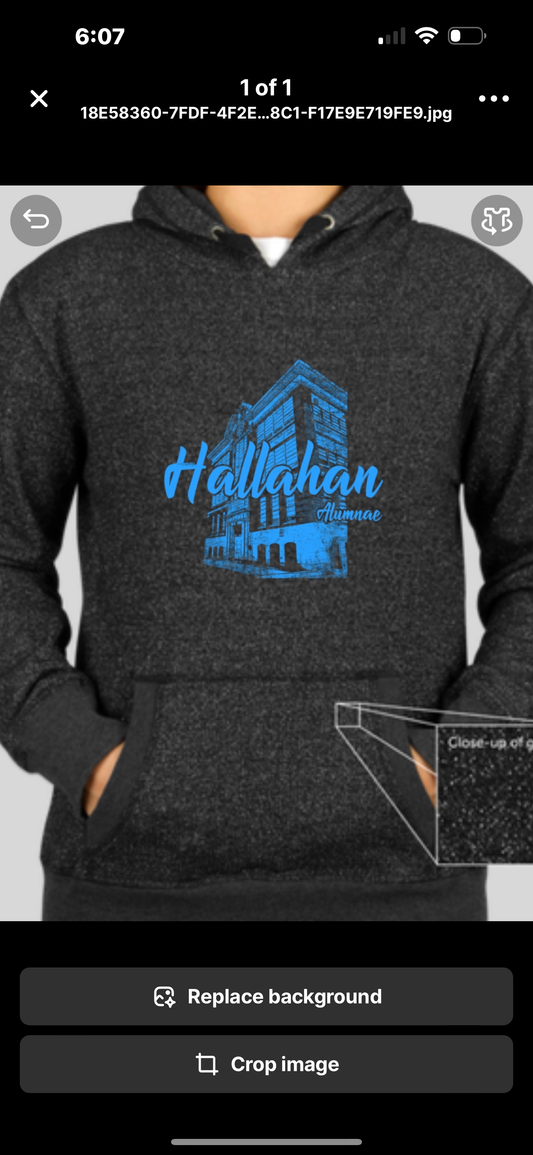 Hallahan woman’s alumnae hoodie