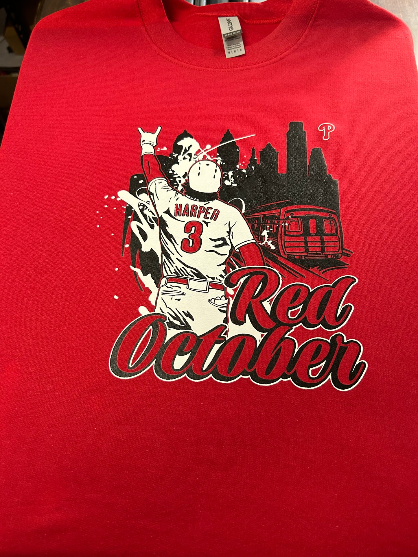 Harper red October tee